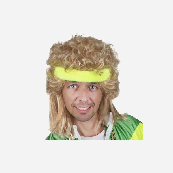 Perruque 80's cheveux longs blond