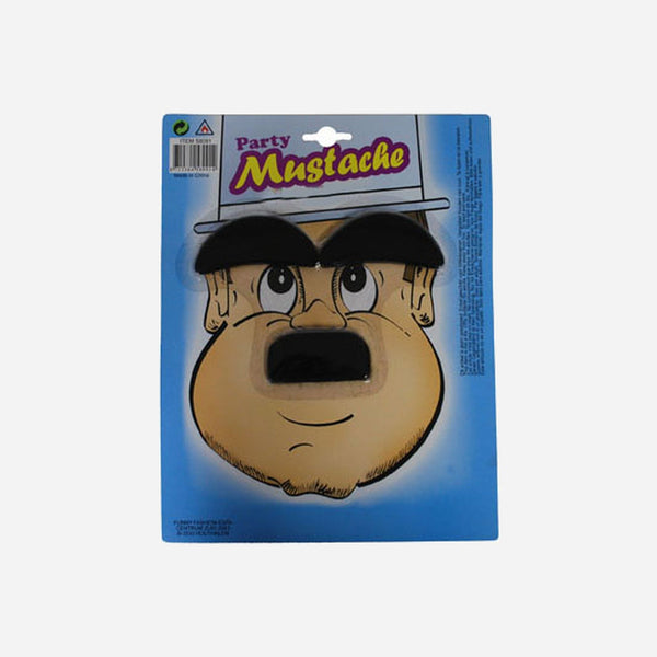 Fausse moustache et sourcils épais