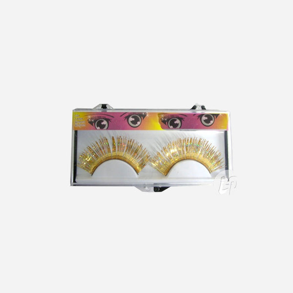 Faux cils scintillants or 4 × 1 cm