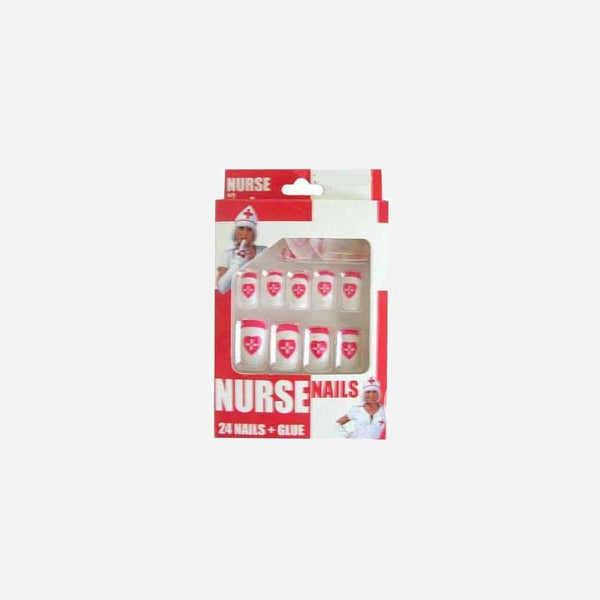 Lot de 24 faux ongles infirmière