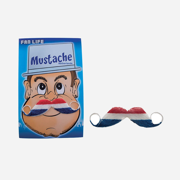 Fausse moustache france bleu blanc rouge