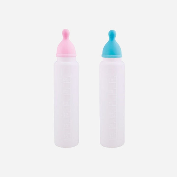Biberon en plastique 31 cm assorti bleu et rose
