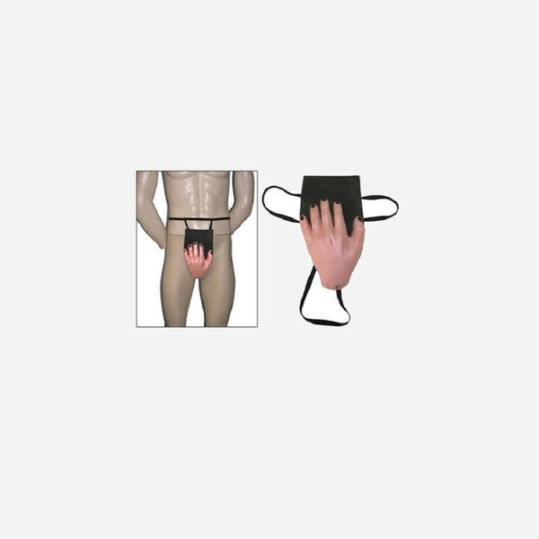 String noir homme avec main