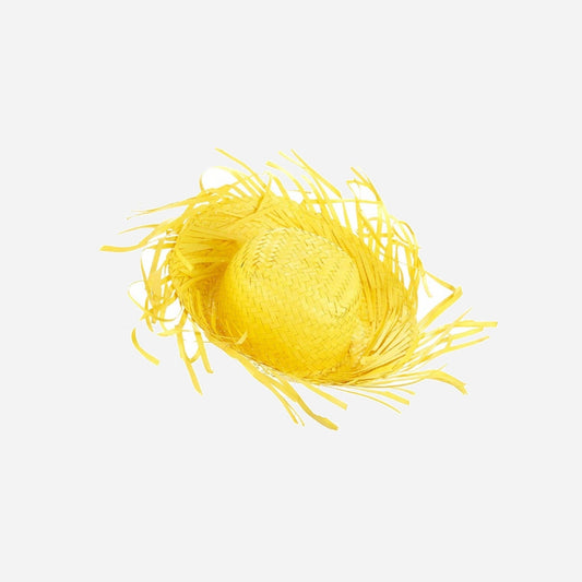 Chapeau de paille avec franges adulte