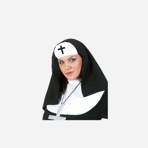 Coiffe de nonne religieuse avec motif 90 × 55 cm