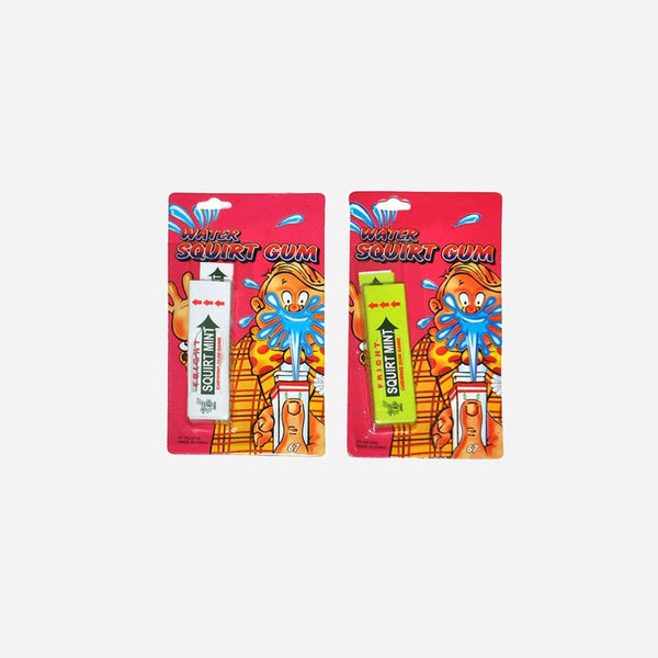 Faux chewing gum avec jet d'eau