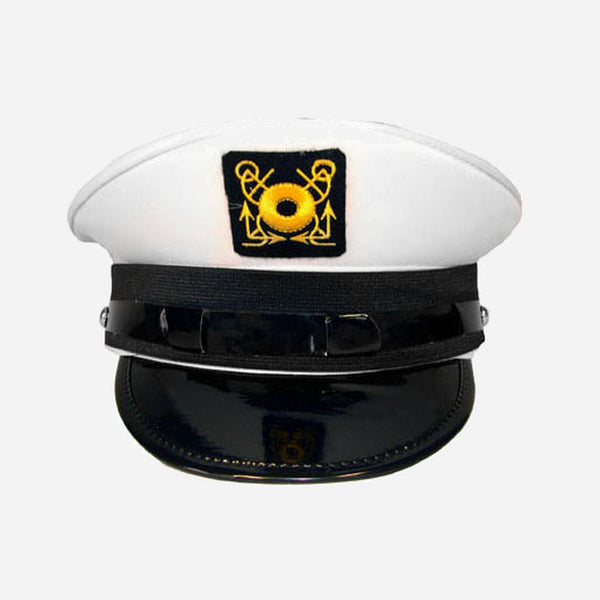 Casquette de capitaine avec visière noire fantaisie
