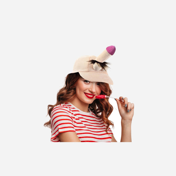 Casquette gag avec pénis adulte fantaisie