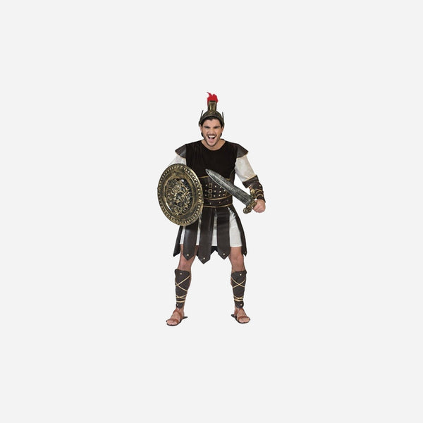 Déguisement de gladiateur romain marron 5 pièces homme Taille XL/XXL