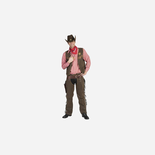 Gilet et pantalon de cowboy brun