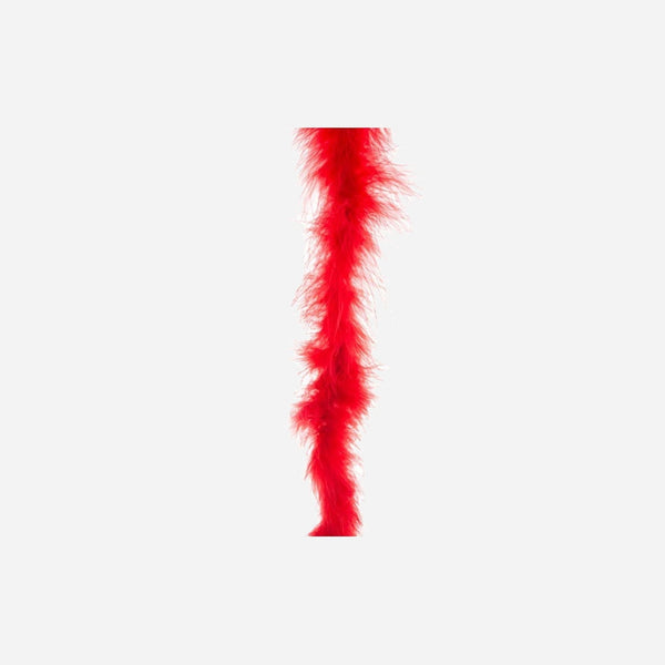Guirlande boa marabou rouge 2 m en plumes