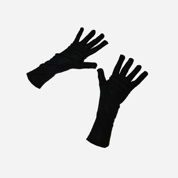 Paire de gants noir 33 cm de déguisement