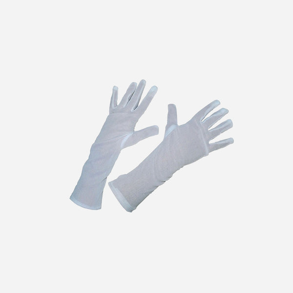 Paire de gants blancs 33 cm de déguisement