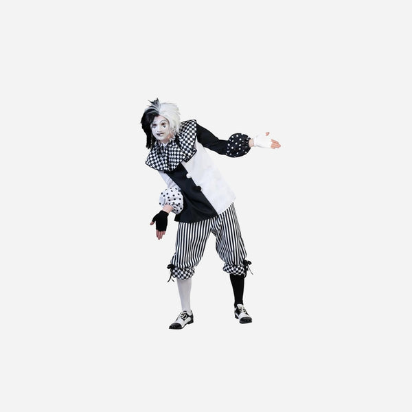 Déguisement de Pierrot noir et blanc homme