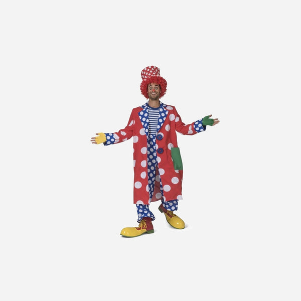 Déguisement de clown Cookie multicolore à pois homme