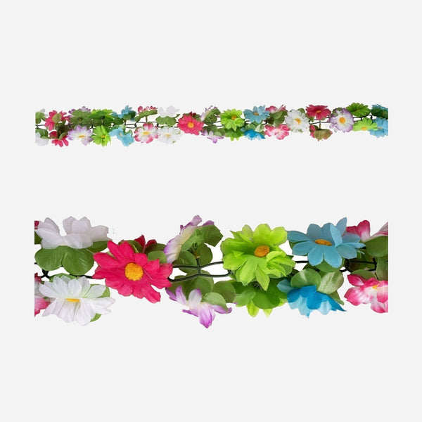 Guirlande avec fleurs synthétiques 2 m