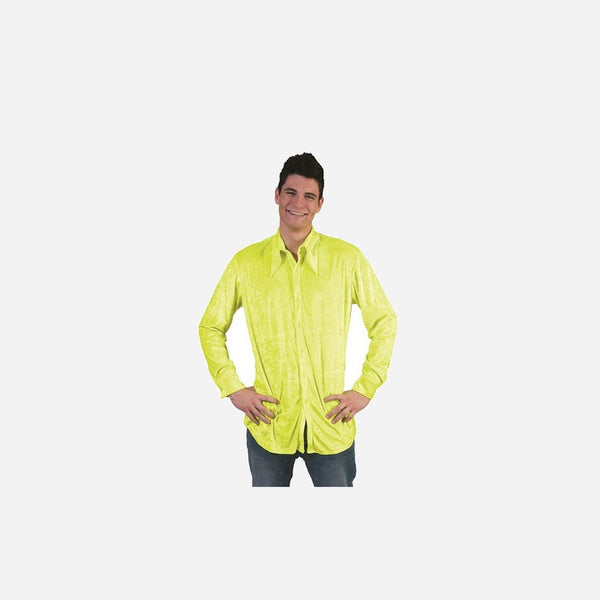 Chemise flashy jaune homme