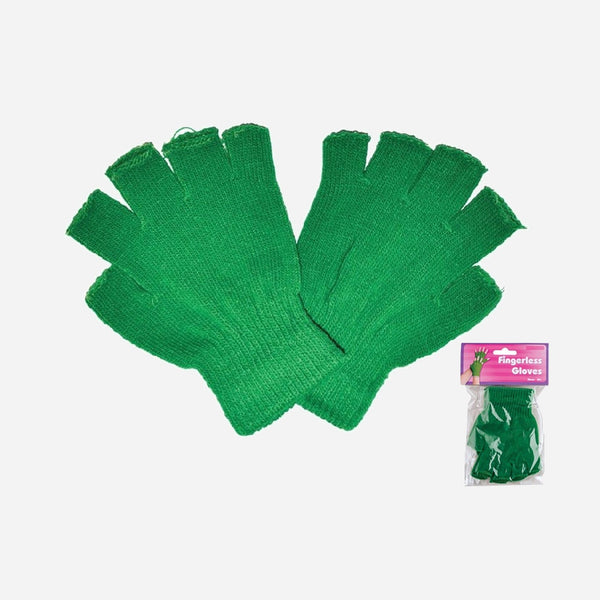 Paire de mitaines vert adulte de déguisement