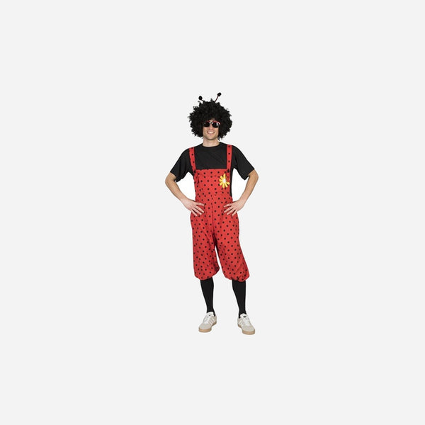 Salopette coccinelle rouge adulte Taille Unique
