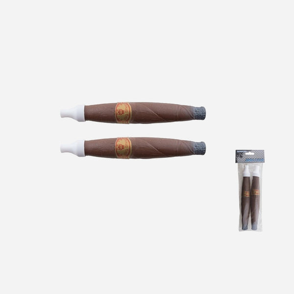 Lot de 2 gros cigares factices 28 cm