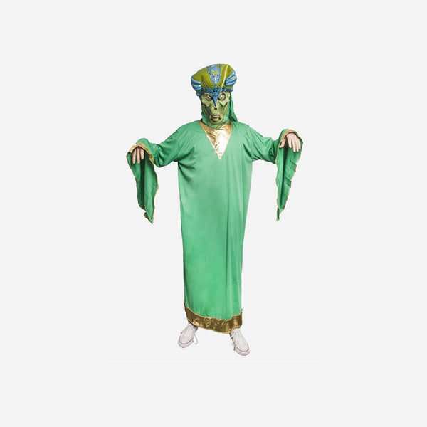 Déguisement d'alien mage vert Taille unique mixte