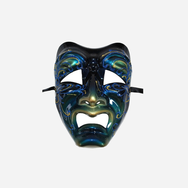Masque coque vénitien visage noir luxe adulte