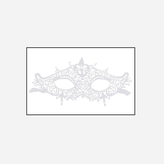 Masque loup luxe dentelle avec symbole 26 cm