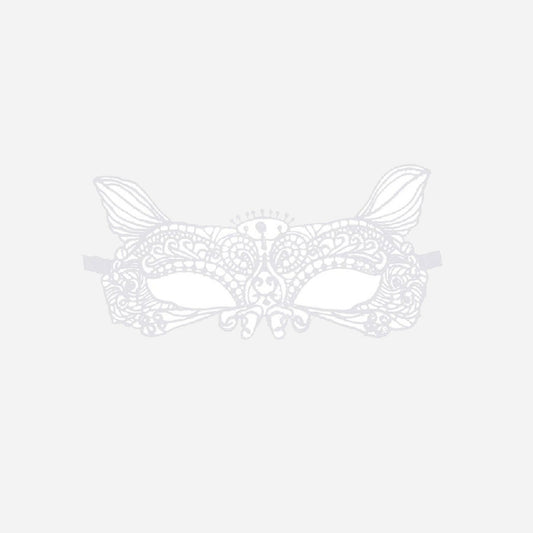 Masque loup luxe dentelle avec oreilles de chat