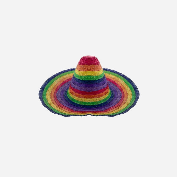 Sombrero en paille rainbow arc en ciel adulte 60 cm