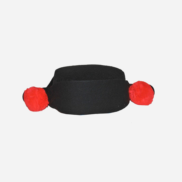 Chapeau toréador avec boules rouge