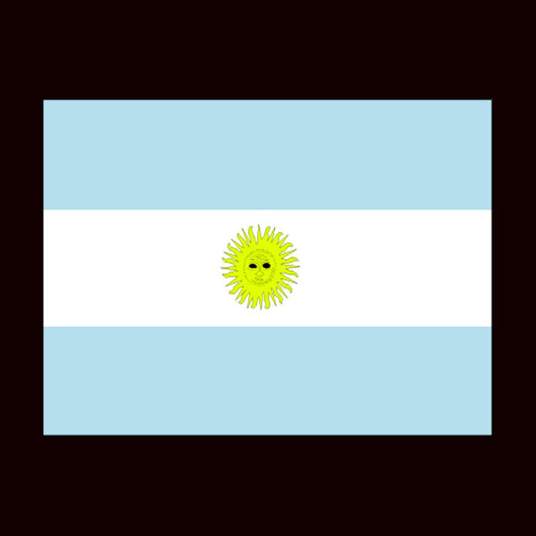 Drapeau Argentine avec blason 90 × 150 cm