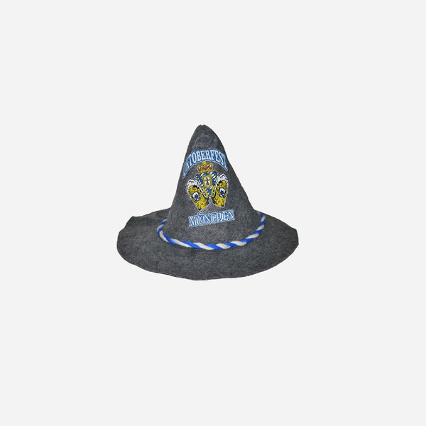 Chapeau Tyrolien pointu Oktoberfest gris