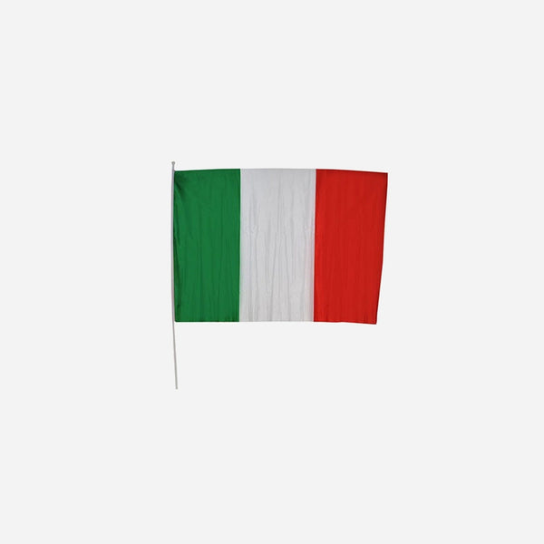 Drapeau italie 60 × 90 cm avec bâton