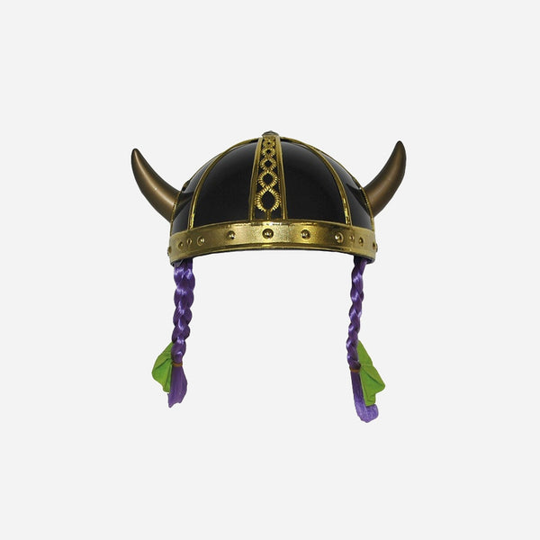 Casque viking gaulois avec nattes luxe adulte