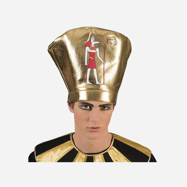 Coiffe pharaon égyptien avec motif 24 cm