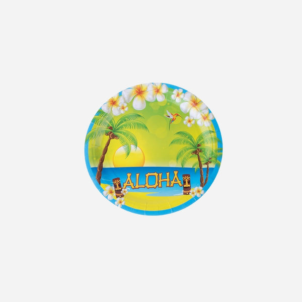 Aloha lot de 8 assiettes en carton