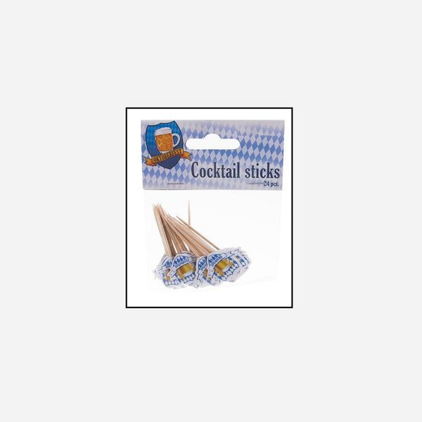 Lot de 24 piques apéritifs oktoberfest 7 cm