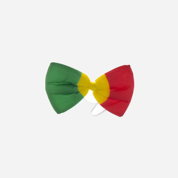 Noeud papillon vert jaune rouge 18 cm