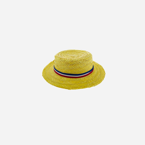 Chapeau canotier avec ruban france adulte 32 × 8 cm