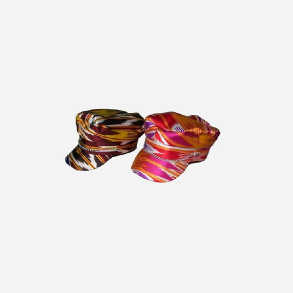 Casquette biker multicolore avec chaine assorti