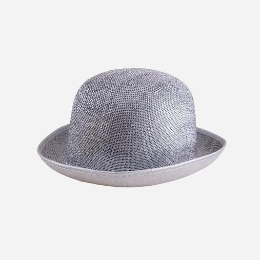 Chapeau melon à paillettes luxe 12 cm