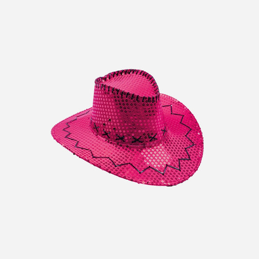 Chapeau cowboy à sequins adulte