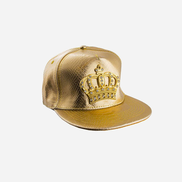 Casquette de rappeur couronne or fantaisie