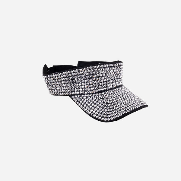 Casquette visière avec strass argent adulte fantaisie