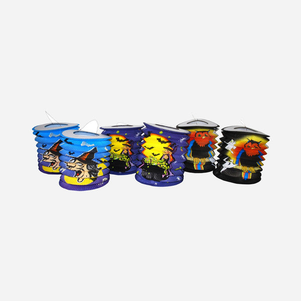 Lot de 6 lampions Halloween 20 cm