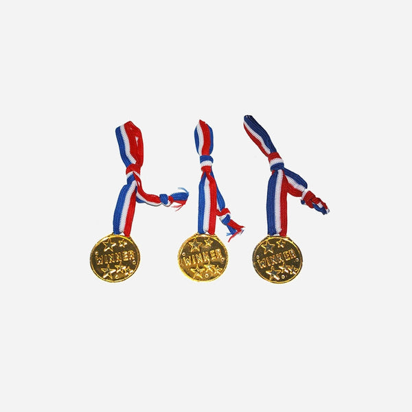 Lot de 3 médailles Winner 4 cm