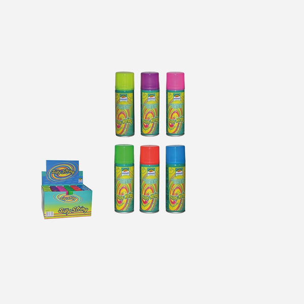 Lot de 24 bombes à serpentin 6 couleurs 70 mL assorti