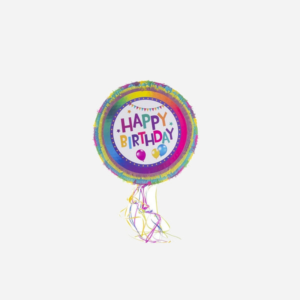 Pinata anniversaire multicolore 50 cm