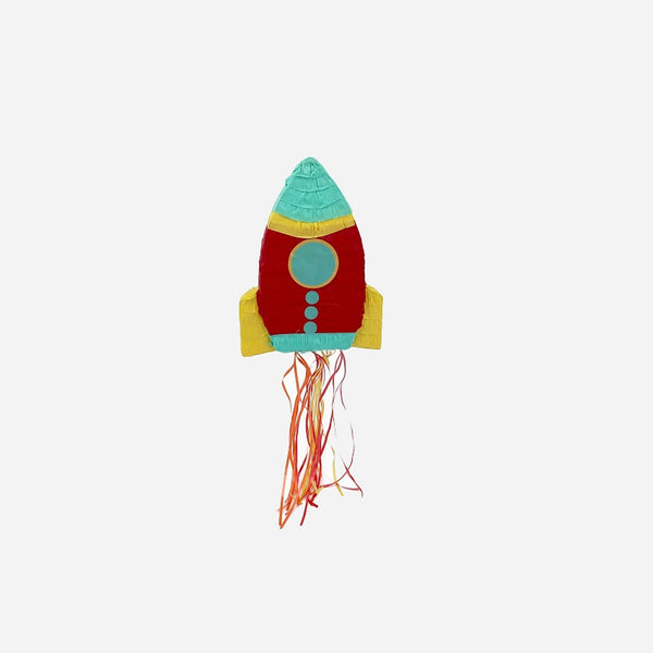 Pinata fusée "spaceship" tricolore 43 cm