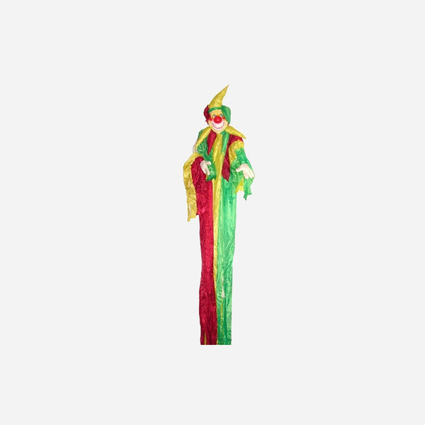 Suspension clown vert rouge jaune géante 3,6 m